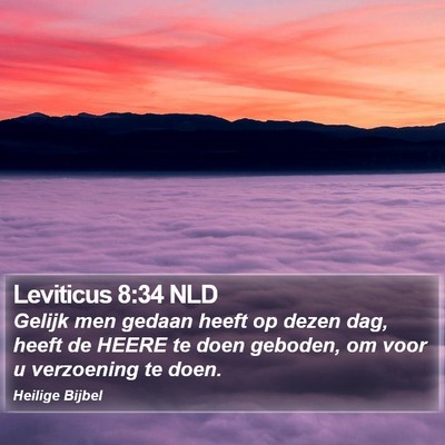 Leviticus 8:34 NLD Bible Verse Image