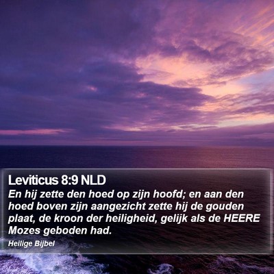 Leviticus 8:9 NLD Bible Verse Image