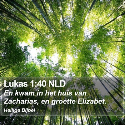 Lukas 1:40 NLD Bible Verse Image