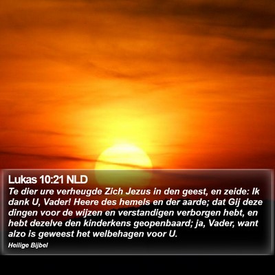 Lukas 10:21 NLD Bible Verse Image