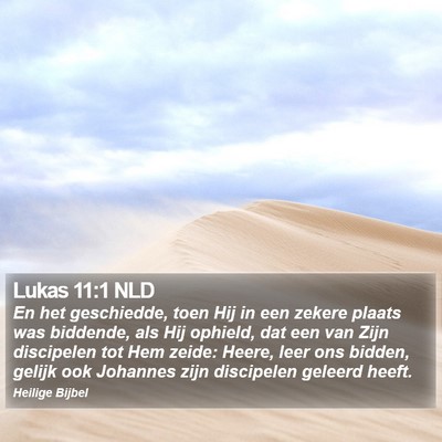 Lukas 11:1 NLD Bible Verse Image