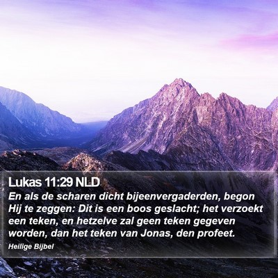 Lukas 11:29 NLD Bible Verse Image