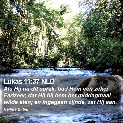 Lukas 11:37 NLD Bible Verse Image