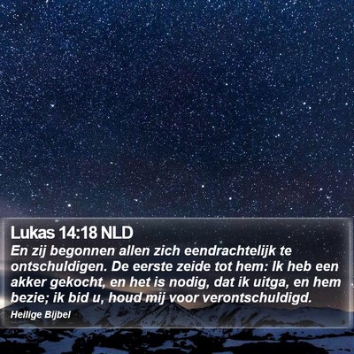 Lukas 14:18 NLD Bible Verse Image
