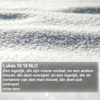 Lukas 16:18 NLD Bible Verse Image