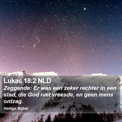 Lukas 18:2 NLD Bible Verse Image