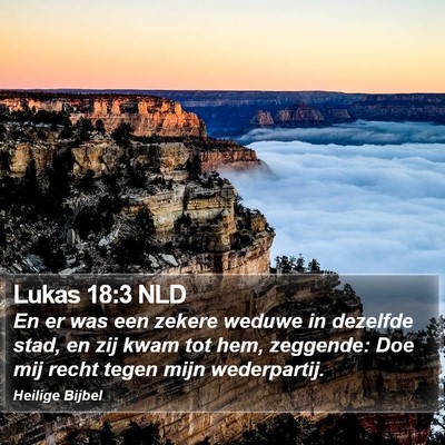 Lukas 18:3 NLD Bible Verse Image