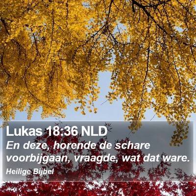 Lukas 18:36 NLD Bible Verse Image