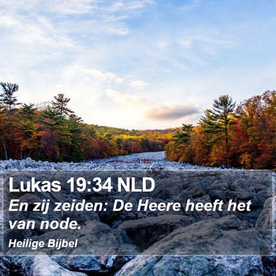 Lukas 19:34 NLD Bible Verse Image