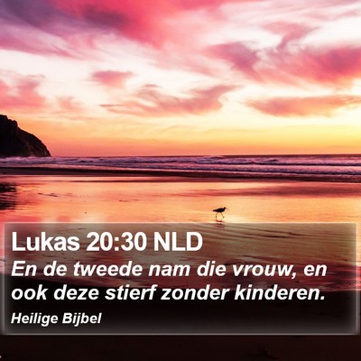 Lukas 20:30 NLD Bible Verse Image