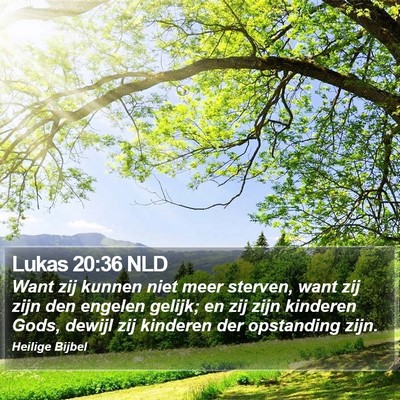 Lukas 20:36 NLD Bible Verse Image
