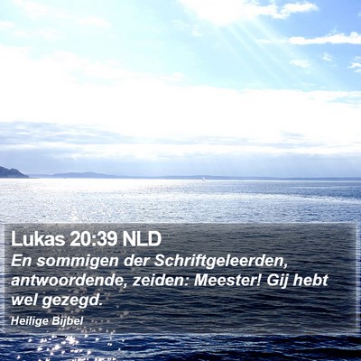 Lukas 20:39 NLD Bible Verse Image