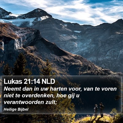 Lukas 21:14 NLD Bible Verse Image