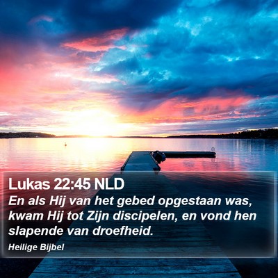 Lukas 22:45 NLD Bible Verse Image