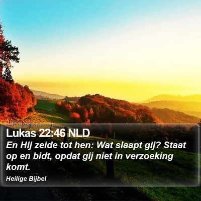 Lukas 22:46 NLD Bible Verse Image