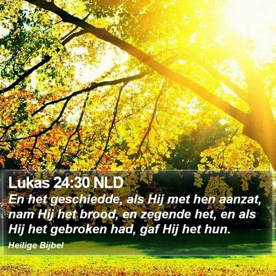 Lukas 24:30 NLD Bible Verse Image