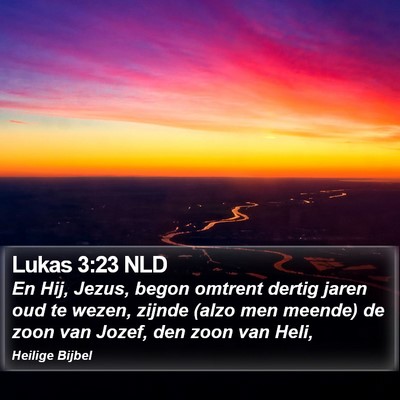 Lukas 3:23 NLD Bible Verse Image