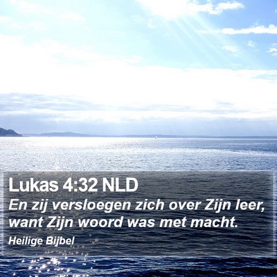 Lukas 4:32 NLD Bible Verse Image