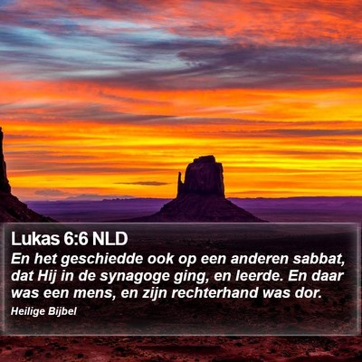 Lukas 6:6 NLD Bible Verse Image