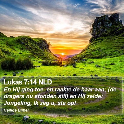 Lukas 7:14 NLD Bible Verse Image
