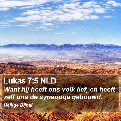 Lukas 7:5 NLD Bible Verse Image