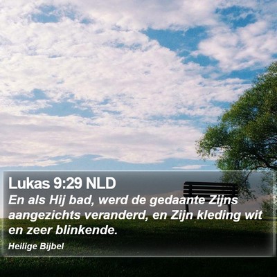 Lukas 9:29 NLD Bible Verse Image