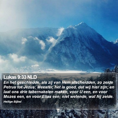 Lukas 9:33 NLD Bible Verse Image
