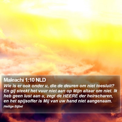 Maleachi 1:10 NLD Bible Verse Image