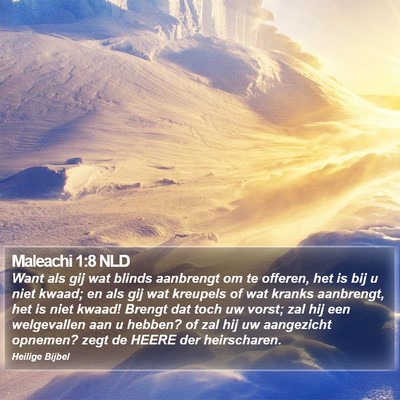 Maleachi 1:8 NLD Bible Verse Image