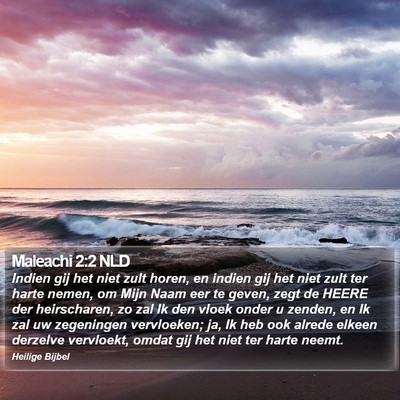 Maleachi 2:2 NLD Bible Verse Image