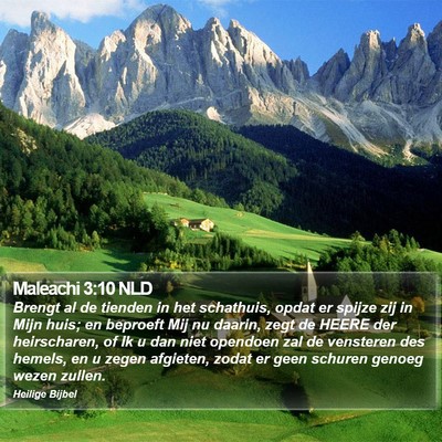 Maleachi 3:10 NLD Bible Verse Image