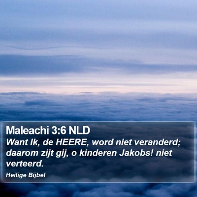 Maleachi 3:6 NLD Bible Verse Image