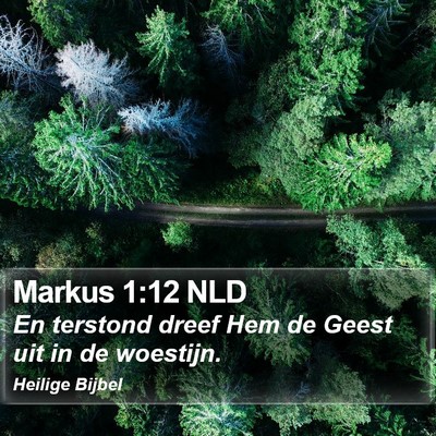 Markus 1:12 NLD Bible Verse Image