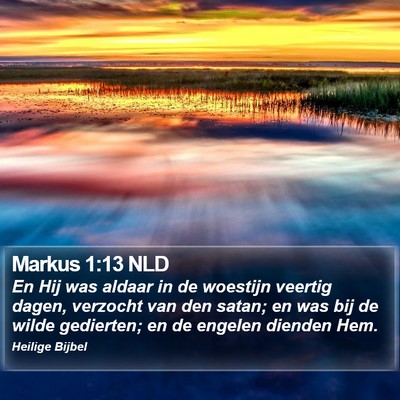 Markus 1:13 NLD Bible Verse Image
