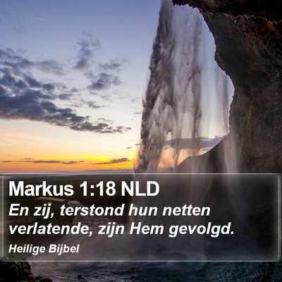 Markus 1:18 NLD Bible Verse Image