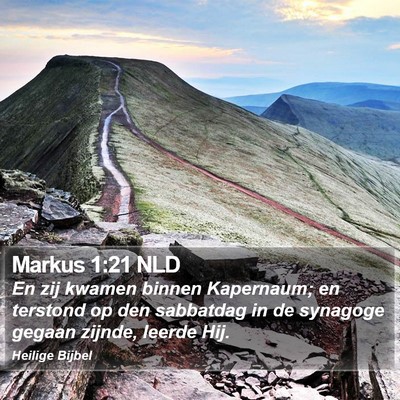 Markus 1:21 NLD Bible Verse Image