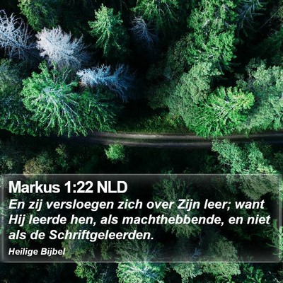 Markus 1:22 NLD Bible Verse Image