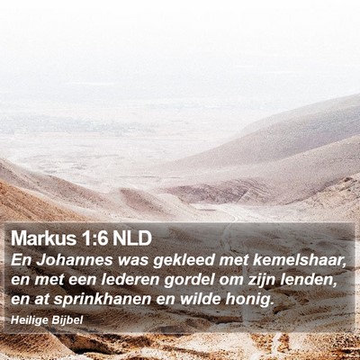 Markus 1:6 NLD Bible Verse Image