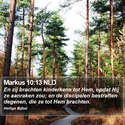 Markus 10:13 NLD Bible Verse Image
