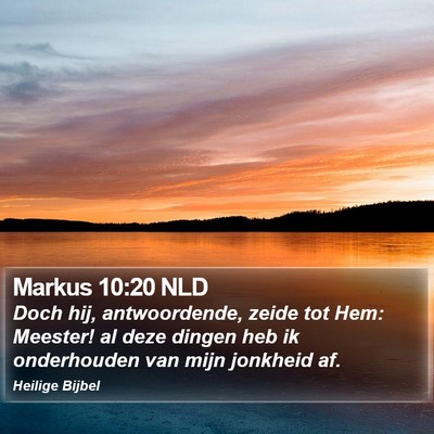 Markus 10:20 NLD Bible Verse Image