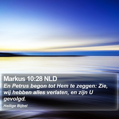 Markus 10:28 NLD Bible Verse Image