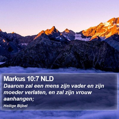 Markus 10:7 NLD Bible Verse Image