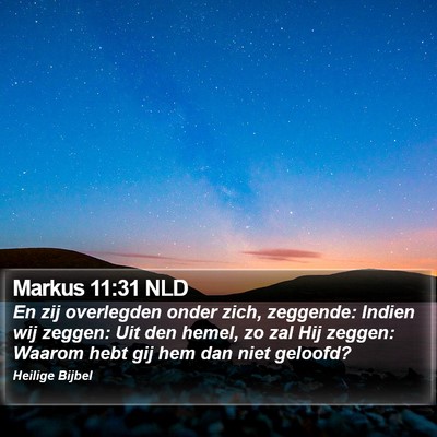 Markus 11:31 NLD Bible Verse Image