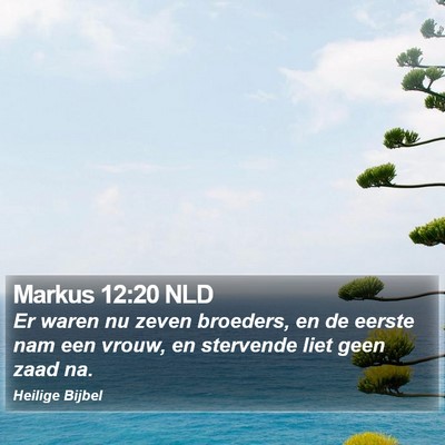 Markus 12:20 NLD Bible Verse Image