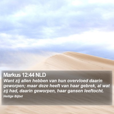 Markus 12:44 NLD Bible Verse Image