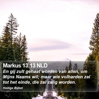 Markus 13:13 NLD Bible Verse Image