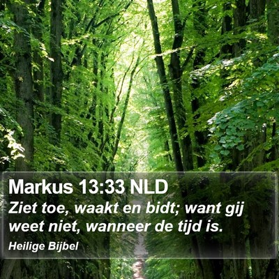 Markus 13:33 NLD Bible Verse Image