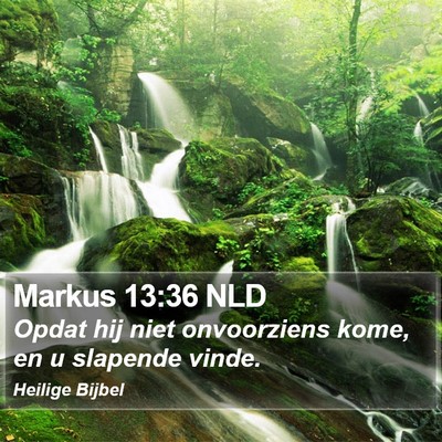 Markus 13:36 NLD Bible Verse Image