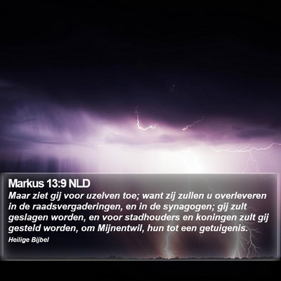 Markus 13:9 NLD Bible Verse Image