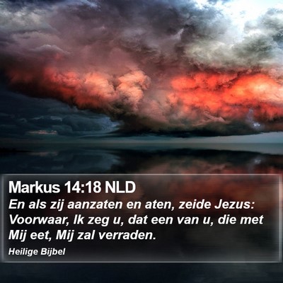 Markus 14:18 NLD Bible Verse Image